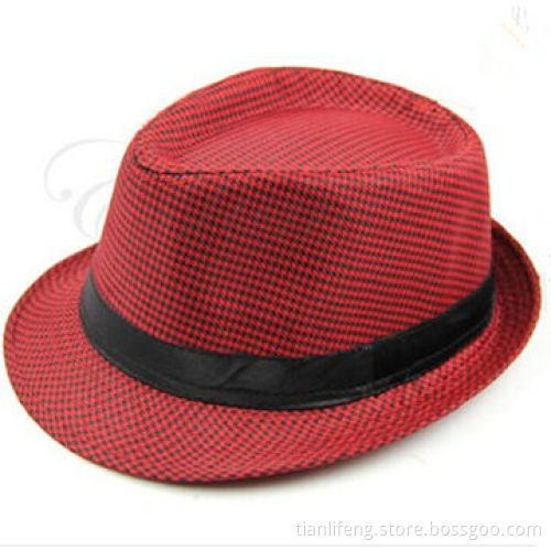 Fashion Plaid Men's Straw Panama Beach Sun CapNew